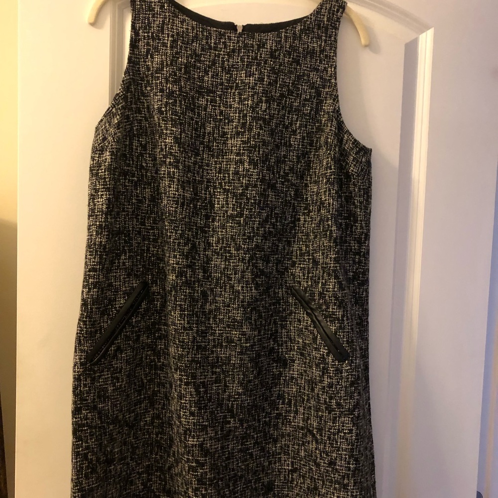Jumper leather trimmed and back zipper